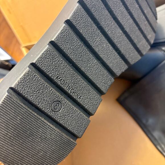 Steve Madden Kizam Platform Wedge Boots 8 NWT Tall High Black Glam Goth 90s Y2K - Picture 11 of 12